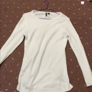 White long sweater